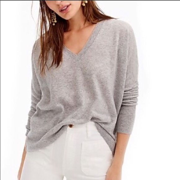 Lucky Brand Sweaters - Lucky Brand Cloud Jersey V-Neck Tunic Sweater Gray